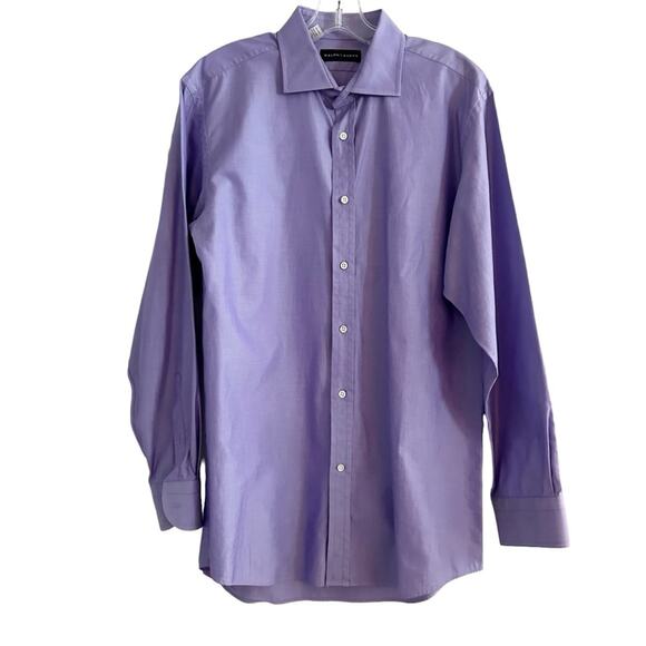 Ralph Lauren Black Label Other - Ralph Lauren Black Label Purple Button Down Dress Shirt Cotton Mens 16 1/2 Neck